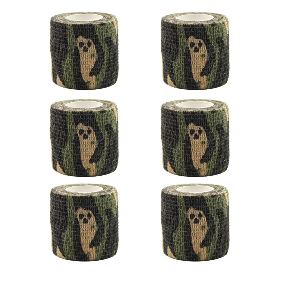 Camouflage Athletic Bandage Wrap | Waterproof, Self-Adhesive Athletic Bandage Wrap Qme 6PCS