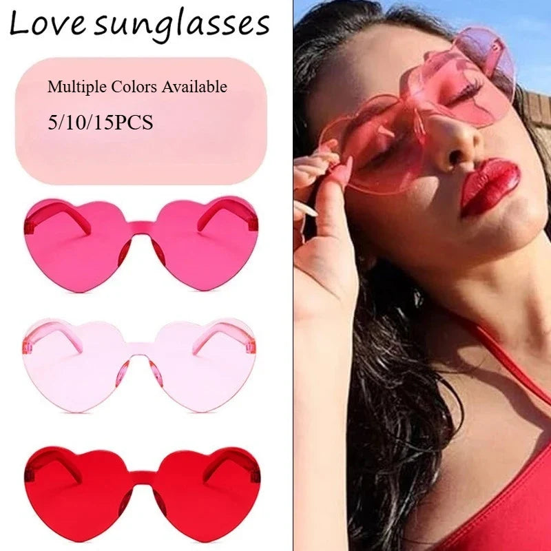Heart Sunglasses – Wedding Bachelorette & Bridesmaid Party Props Novelty Sunglasses Qme