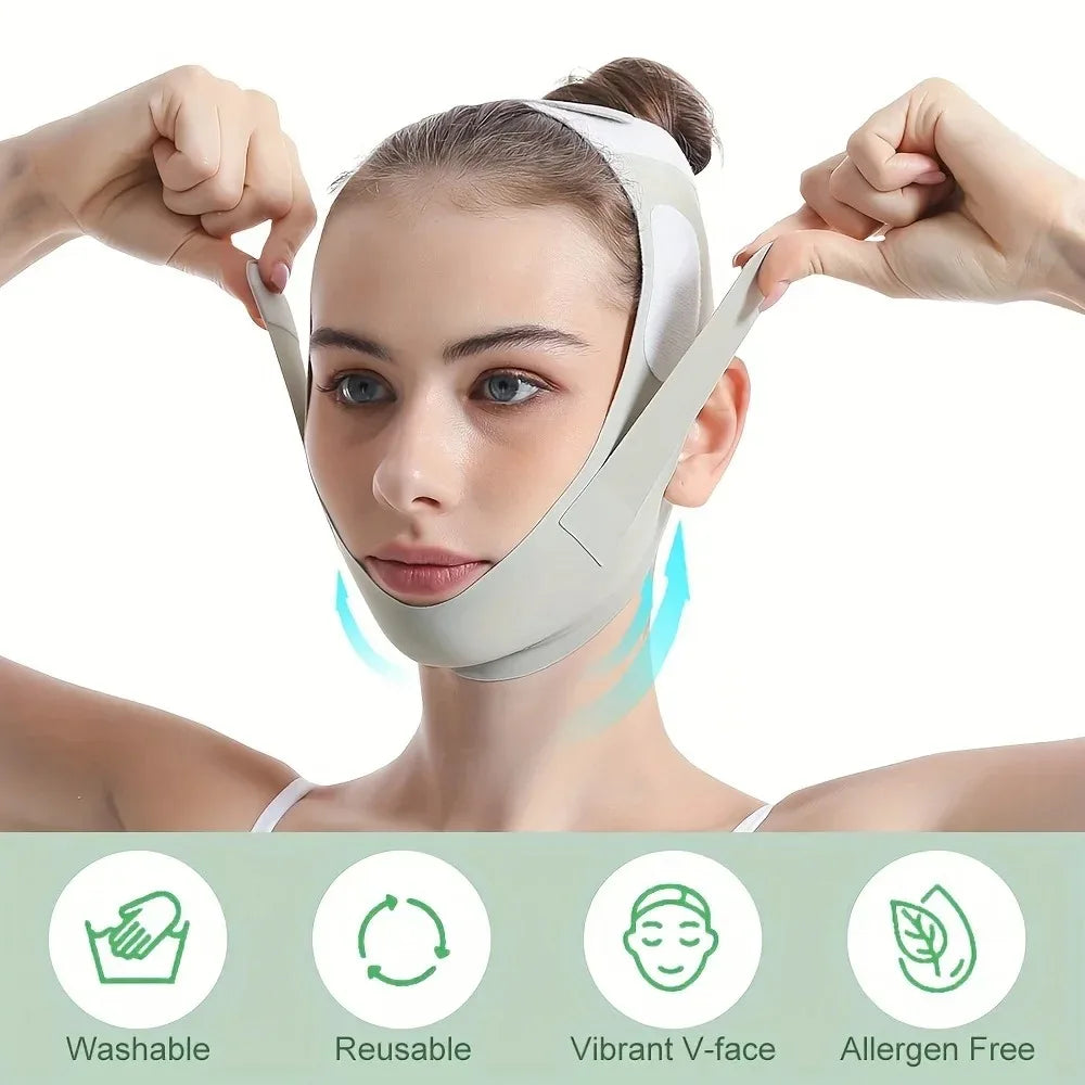 V Line Face Slimming Bandage – Chin & Cheek Lift Shaper Facial Shaping Bandage Qme