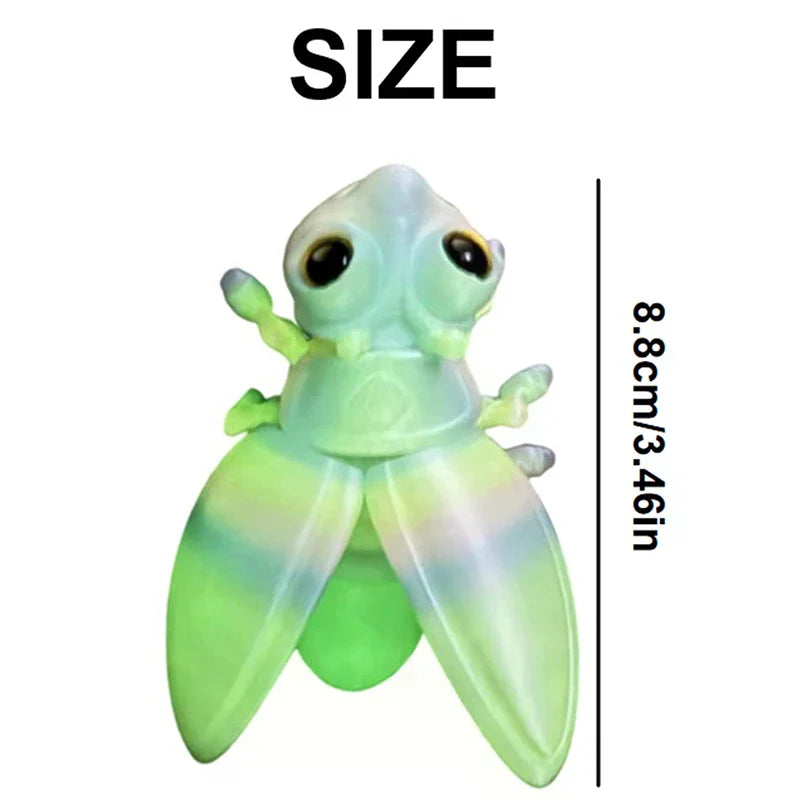 3D Luminous Firefly Figurine Refrigerator Magnets | Glowing Decor Decorative Figurine Magnet Qme
