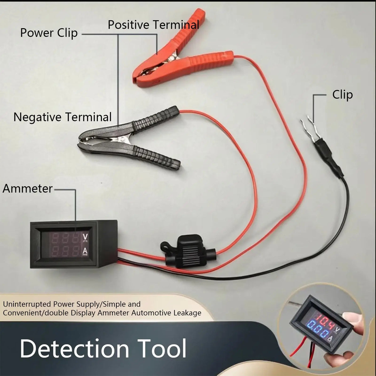 Automotive Battery Tester & Circuit Leakage Detector Battery Diagnostic Tester Qst