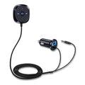 Car Bluetooth Audio Receiver AUX Handsfree Music Adapter Bluetooth Car Adapter Qme black