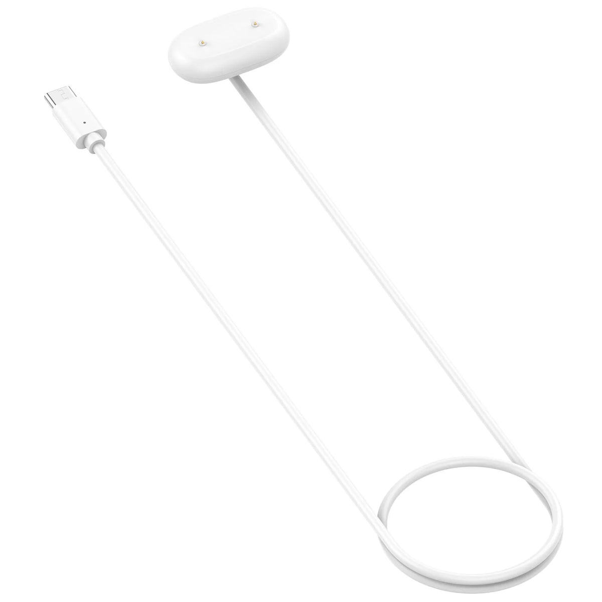 Fitbit Air Watch Magnetic Charging Cable | USB-A & USB-C Smartwatch Charging Cable Qme Type C White