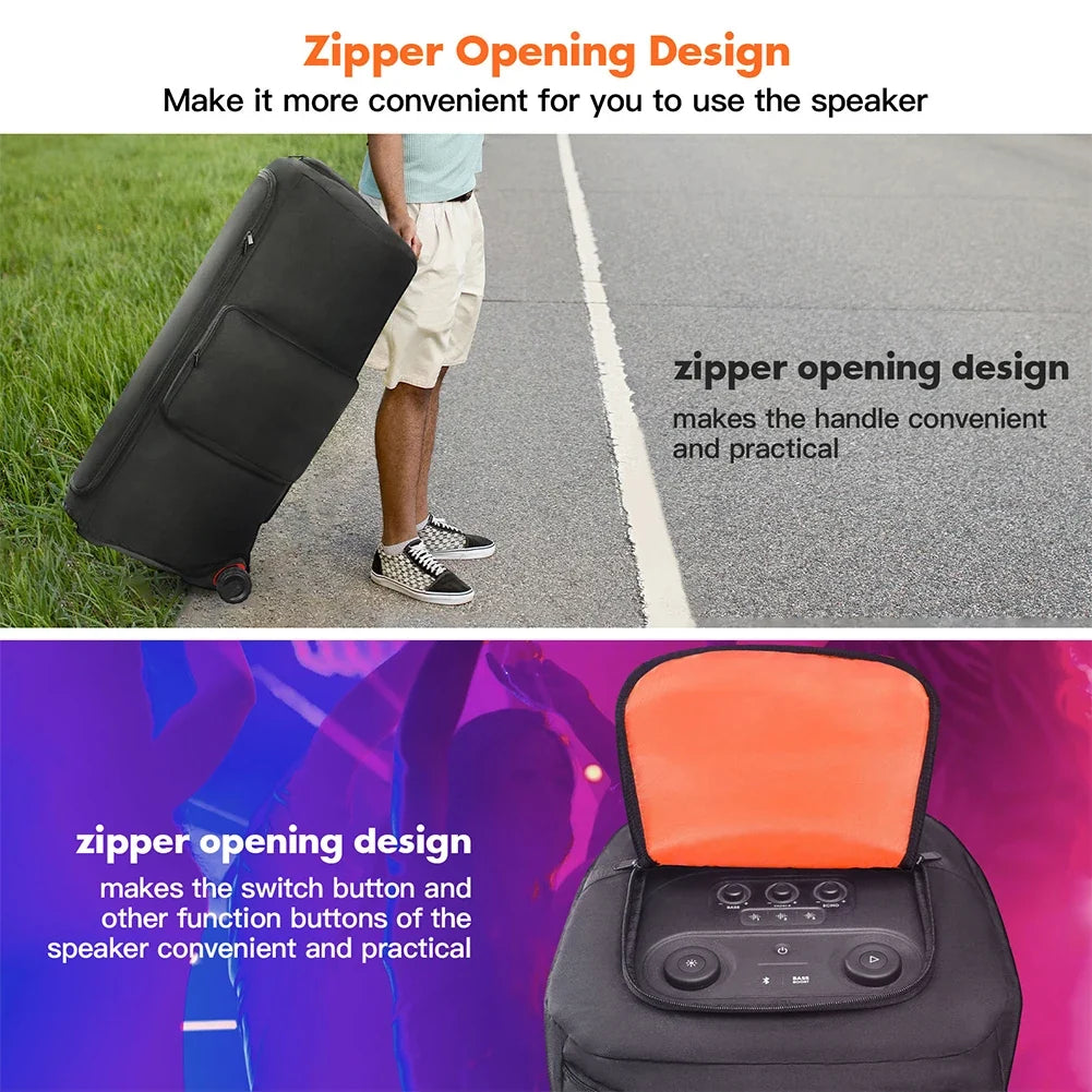 Portable Speaker Carry Case Zipper Dust Cover | Leather Bag Speaker Carry Case Qme