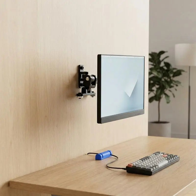 VESA Wall Mount Monitor Bracket – 2-Axis Adjustable Button Box Monitor Mount Bracket Qme