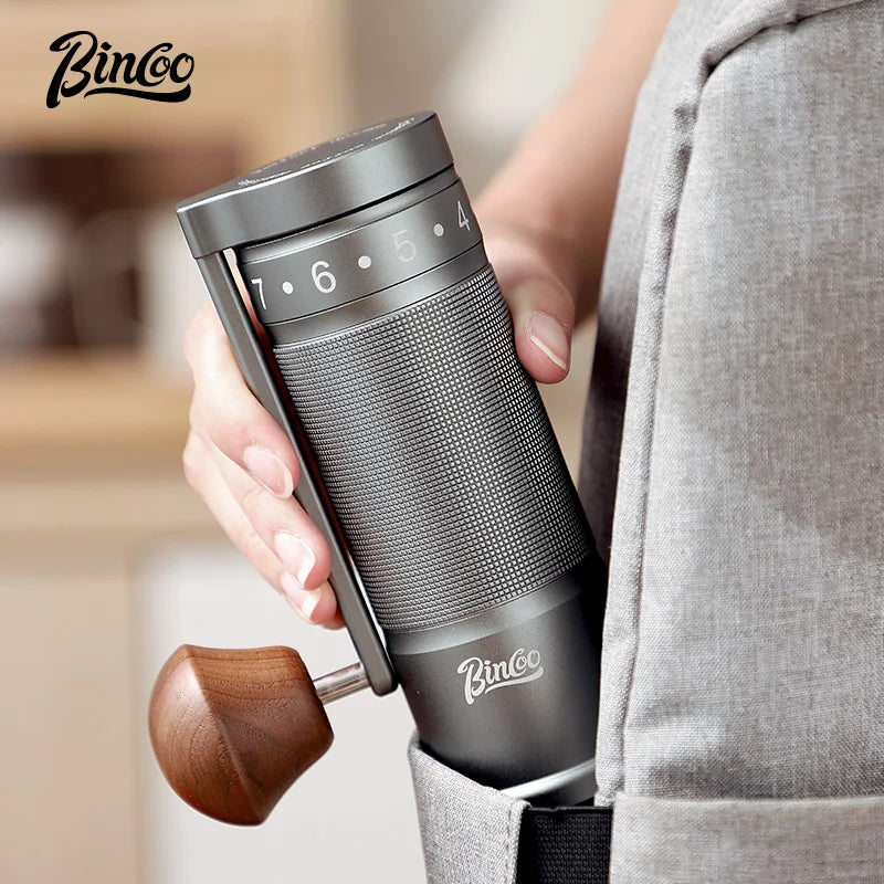 Bincoo SM01 Manual Coffee Grinder – 420 Steel 6-Star Burr Mill Manual Coffee Grinder Qst