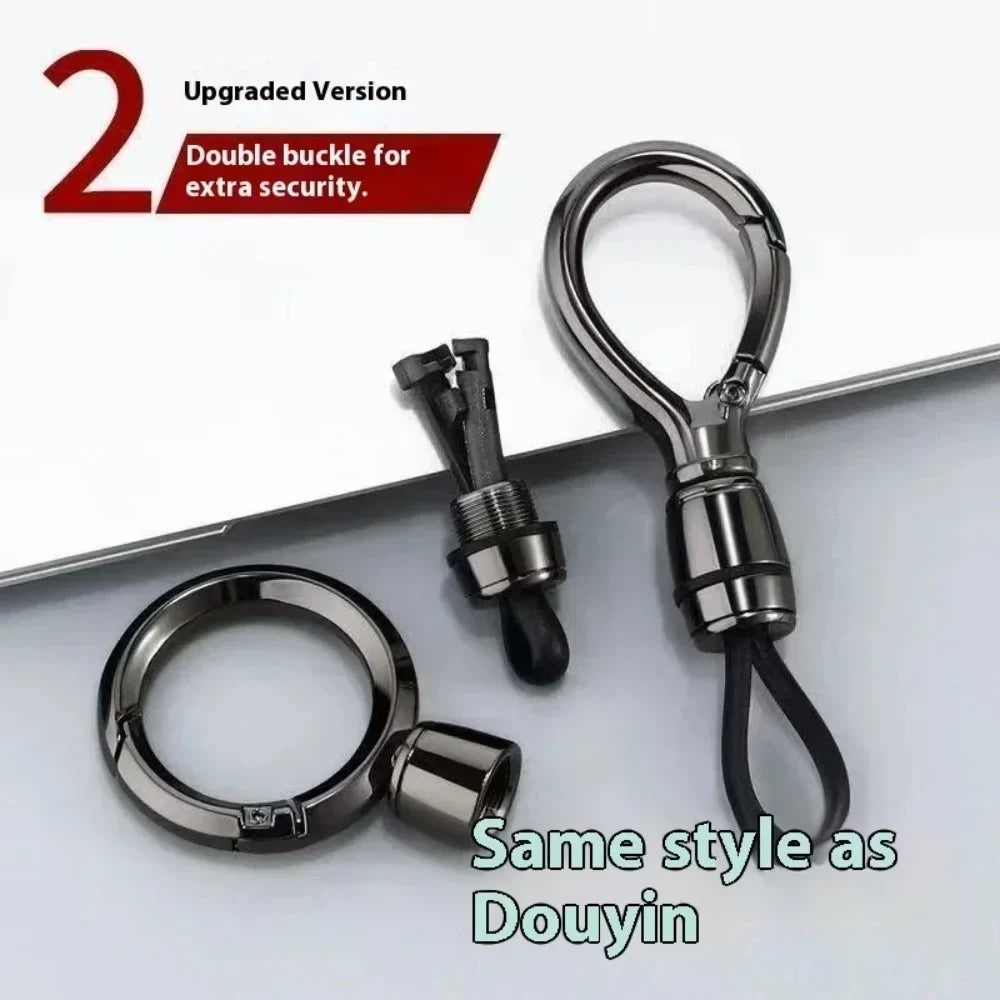 Men's Minimalist Zinc Alloy Keychain Ring & Key Holder Strap Metal Keychain Qme