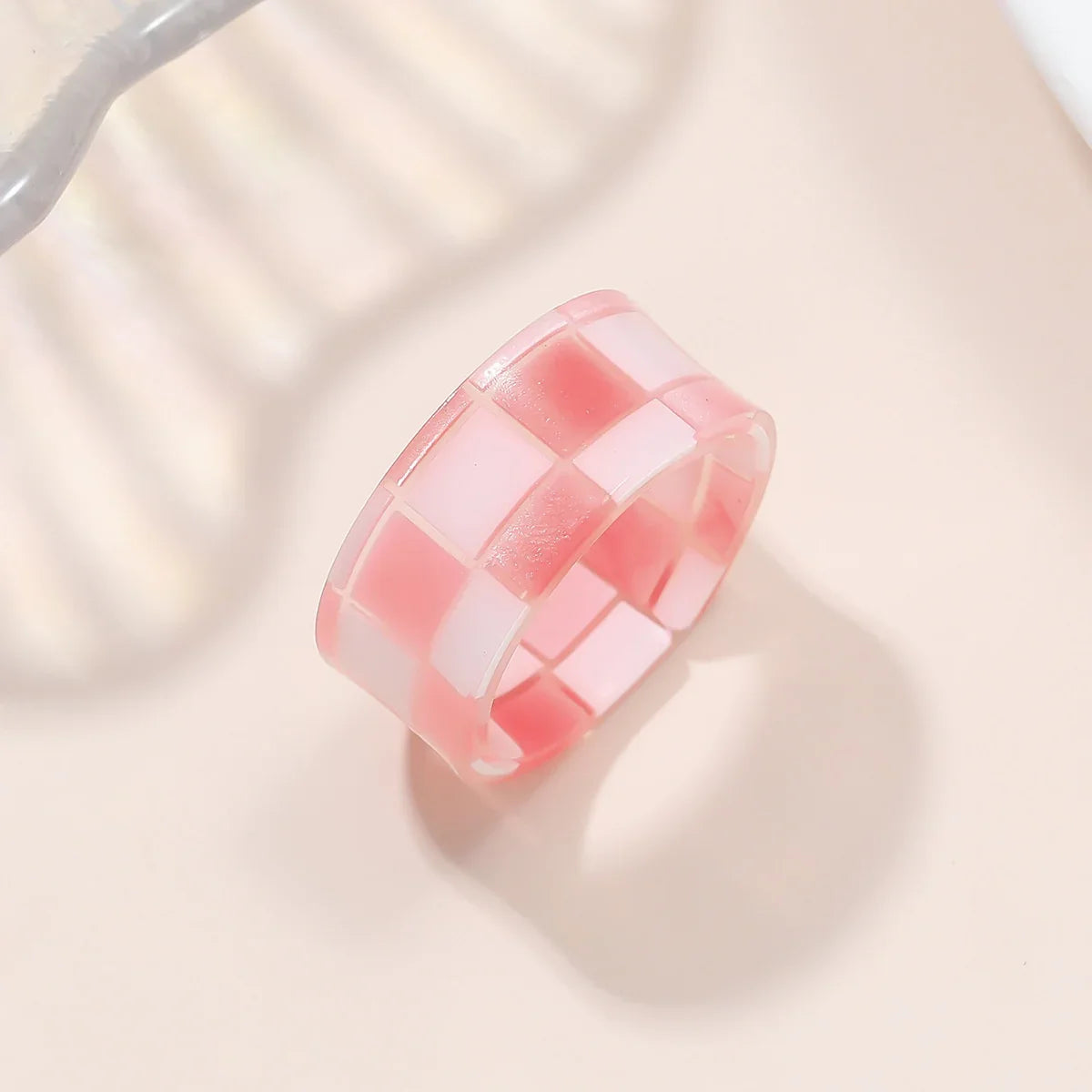 Plaid Acrylic Resin Chunky Bangle Bracelet | 8 Colors Resin Bangle Bracelet Qme 3