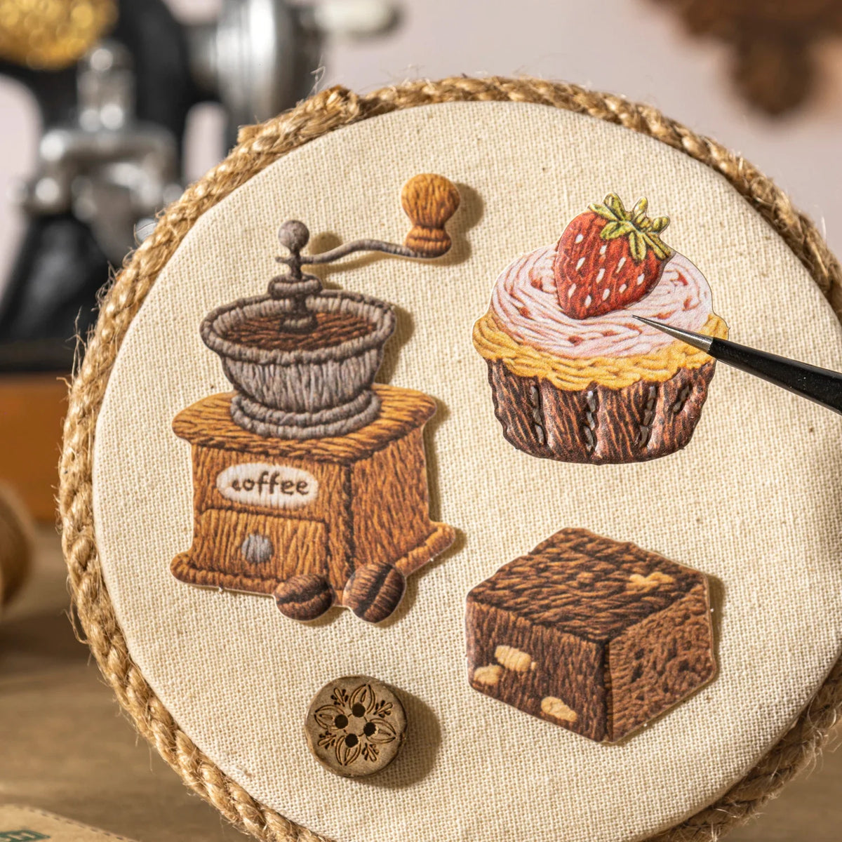 Embroidery Trinkets Sticker Pack | Decorative Stickers for Crafts Decorative Sticker Pack Qme