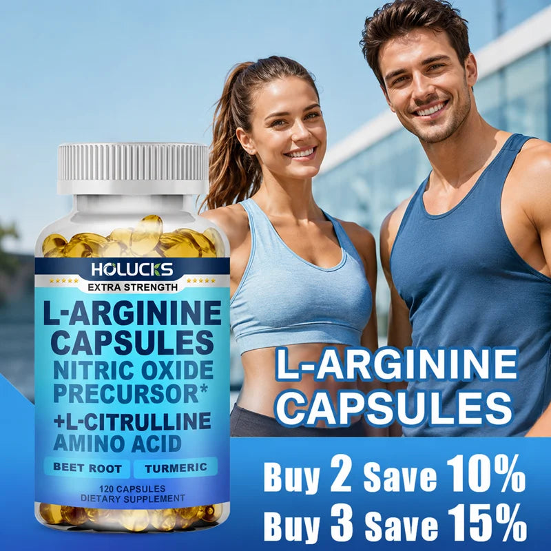 HOLUCKS L-Arginine & Beet Root Amino Acid Supplement – Extra Strength Amino Acid Supplement Qst