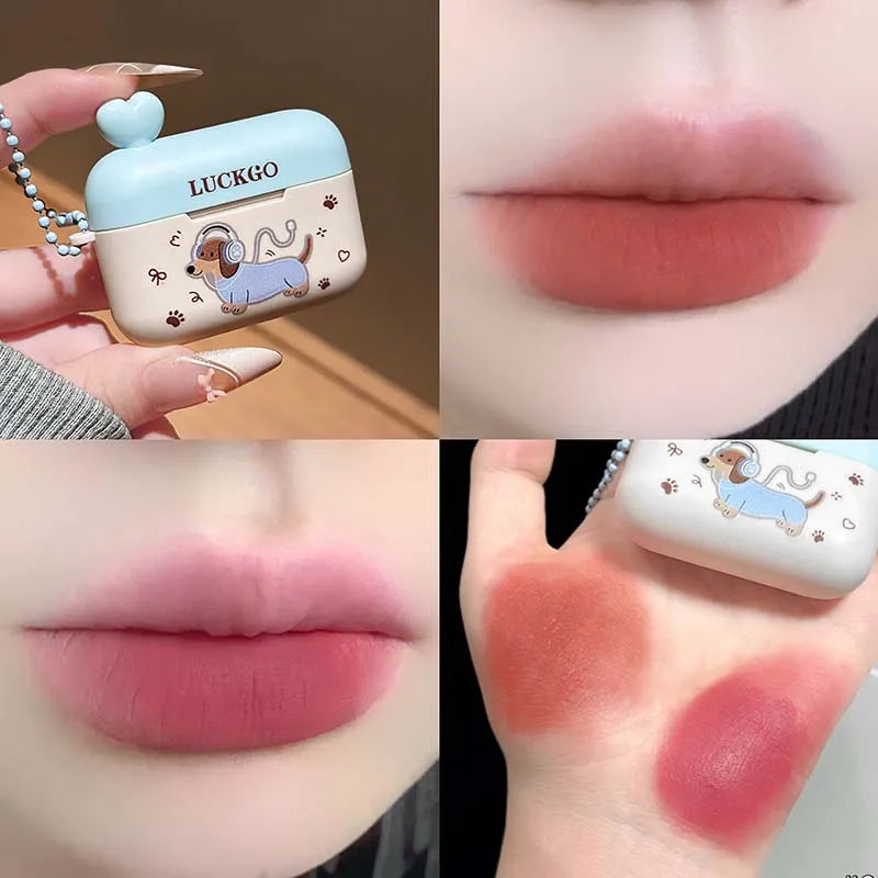 LUCKGO Velvet Matte Lip Glaze Two-Pack – 6 Shade Options Matte Lip Glaze Set Qme LG12-02