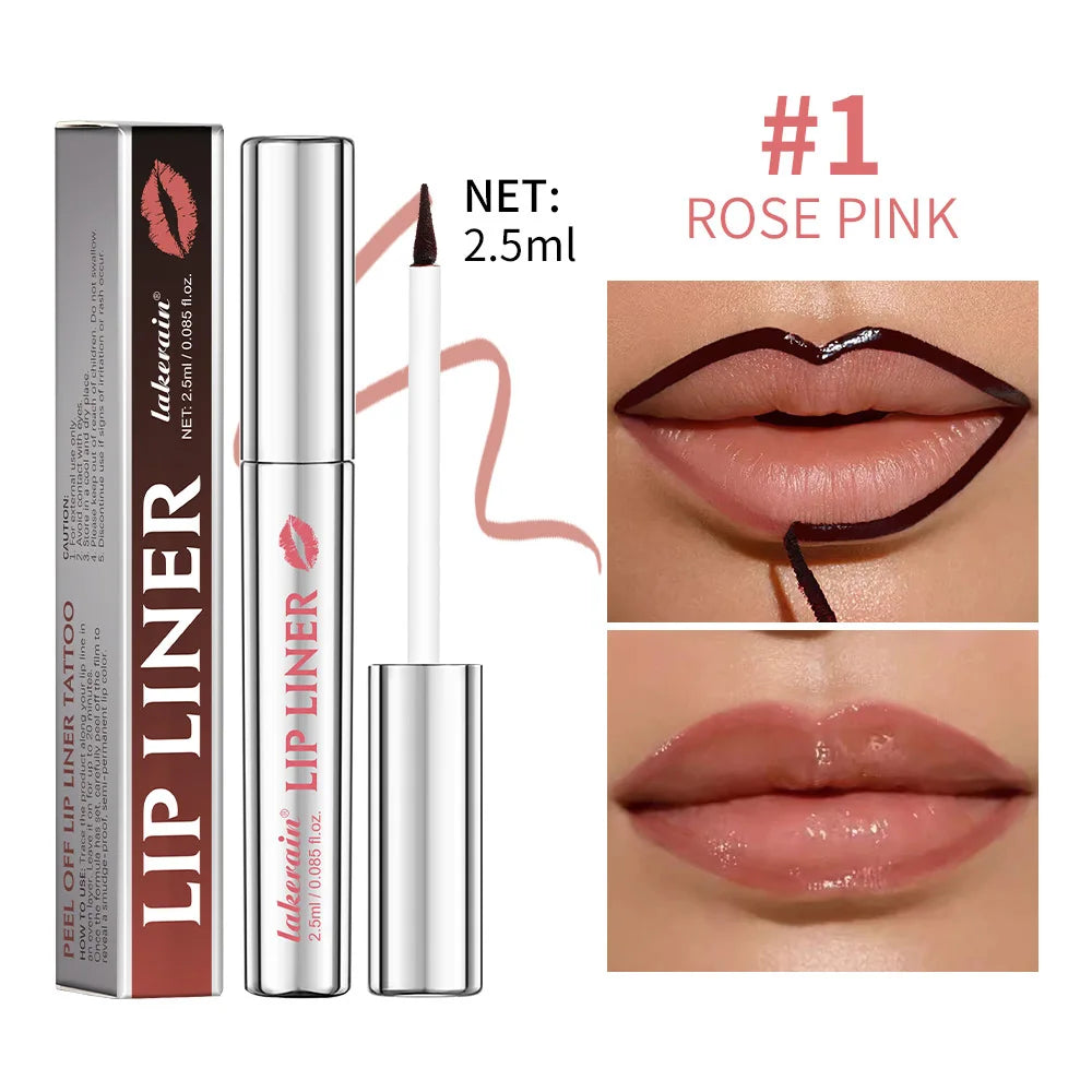 Lakerain Peel-Off Matte Lip Liner – Long-Lasting Waterproof Matte Lip Liner Qst 01