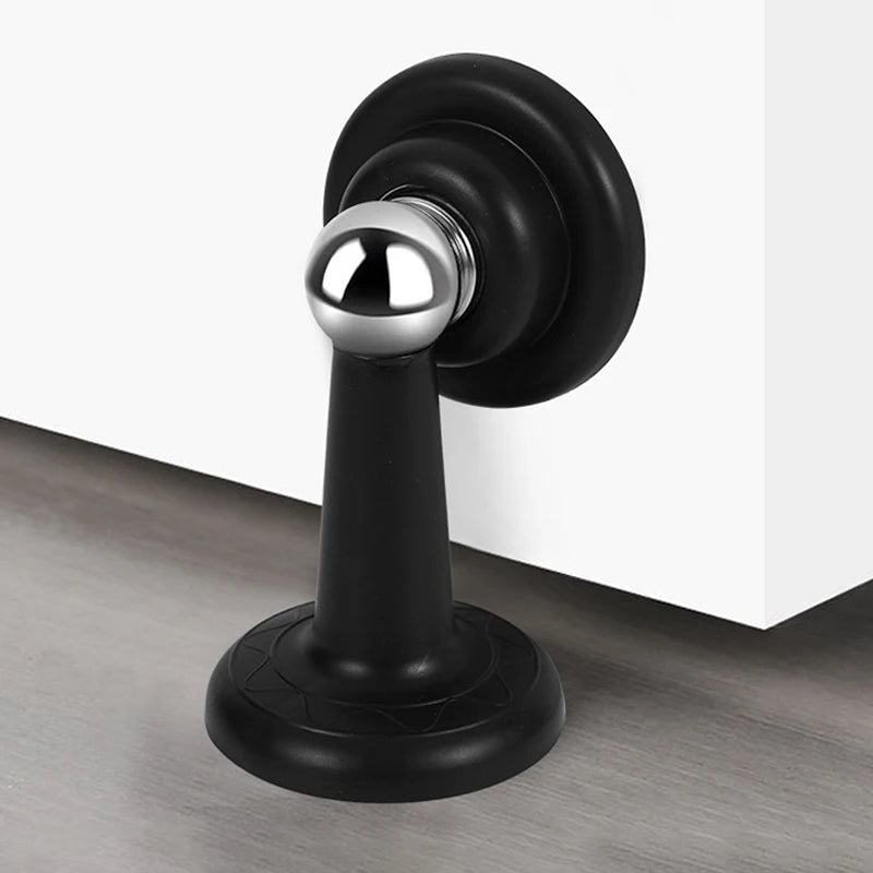 Stainless Steel Magnetic Door Stopper – Wall & Floor Mount Magnetic Door Stopper Qst black long