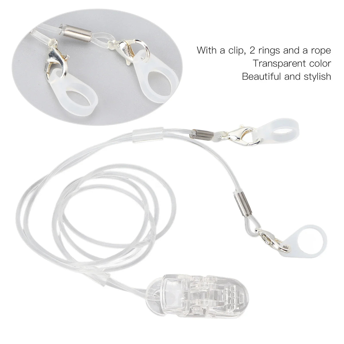 Hearing Aid Lanyard Holder Clip – Secure Anti-Loss Strap Hearing Aid Accessory Qme