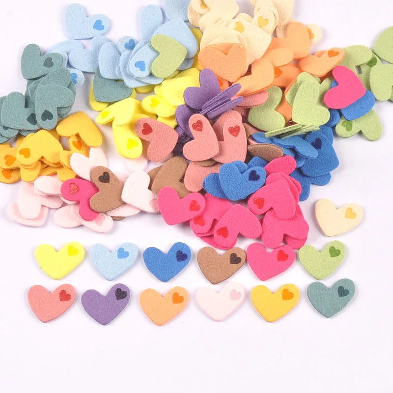Heart Embossed Leather Labels for DIY Sewing & Crafts – 50pcs Leather Sewing Labels Qme