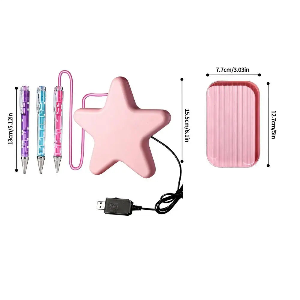 Electric Rhinestone Vacuum Pen & Gem Applicator Tray for DIY Gem Applicator Pen Qme Pink China Mainland
