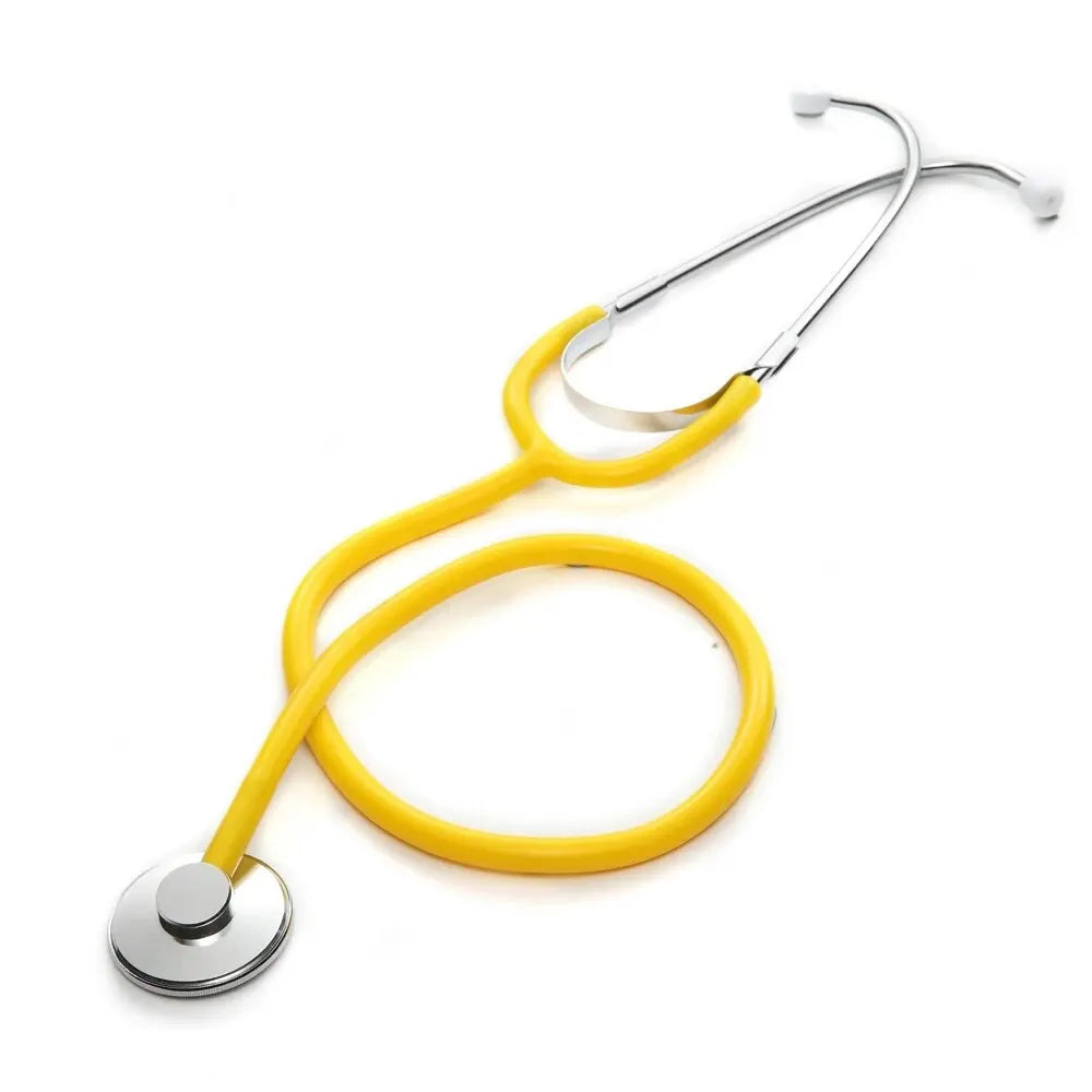 Single Head Stethoscope – Portable for Students, Nurses & Vets Medical Stethoscope Qst Yellow