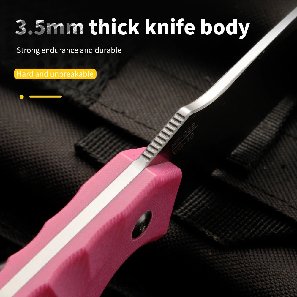 Outdoor Camping Knife with Sheath – Stainless Steel Fixed Blade Fixed Blade Knife Qst
