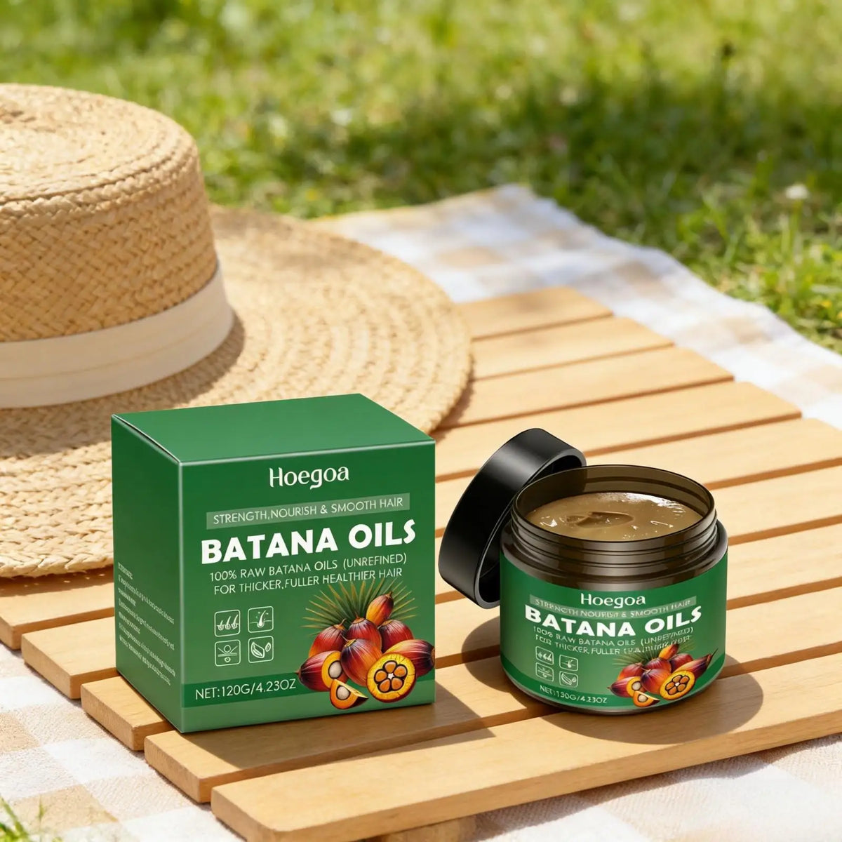 HOEGOA Batana Oil Hair Mask – Deep Moisture & Repair 120g Hair Mask Treatment Qst