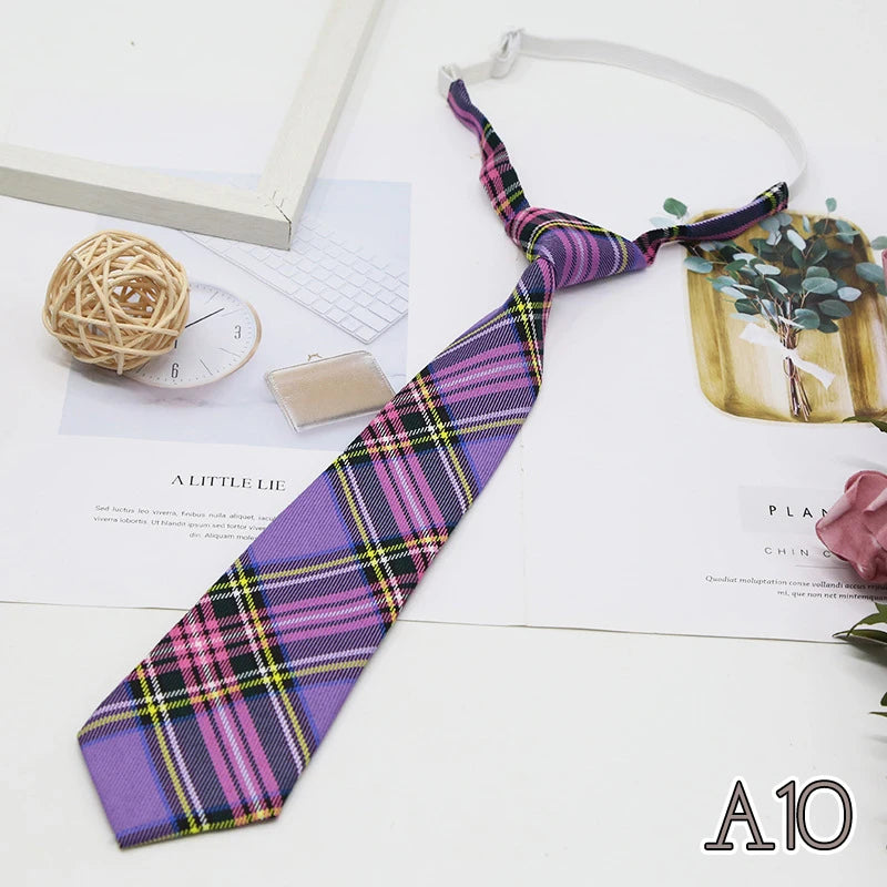 Women's JK Plaid Bow Tie Detachable Collar – College Style Detachable Bow Tie Qst A10