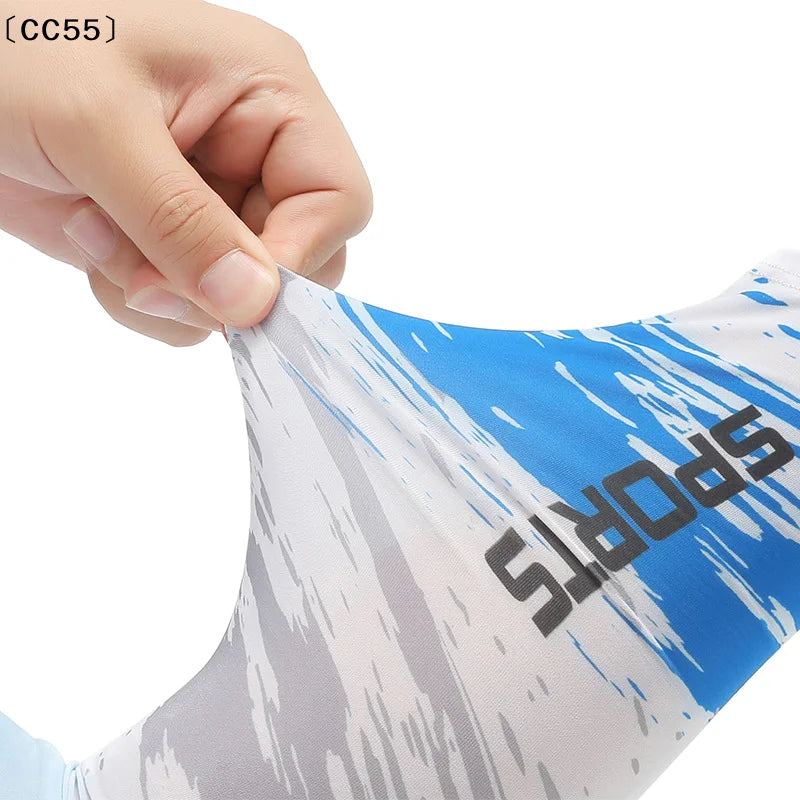 UV Ice Silk Arm Sleeves – Cooling Sun Protection for Sports UV Arm Sleeves Qst