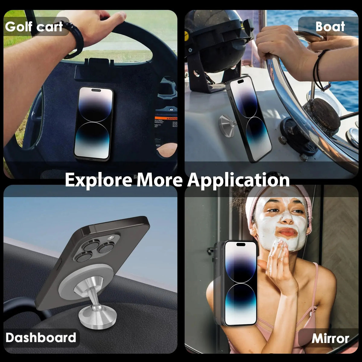 Gym Mate Magnetic Phone Mount MagSafe Double-Sided Suction Magnetic Phone Mount Qme