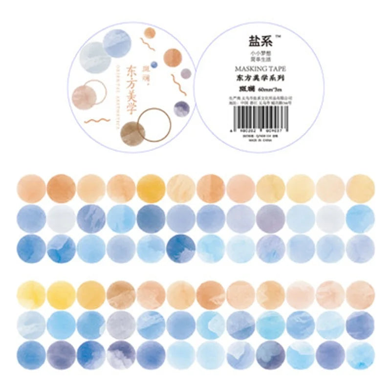 Watercolor Polka Dot Washi Sticker Roll | Junk Journal & DIY Washi Sticker Roll Qme G