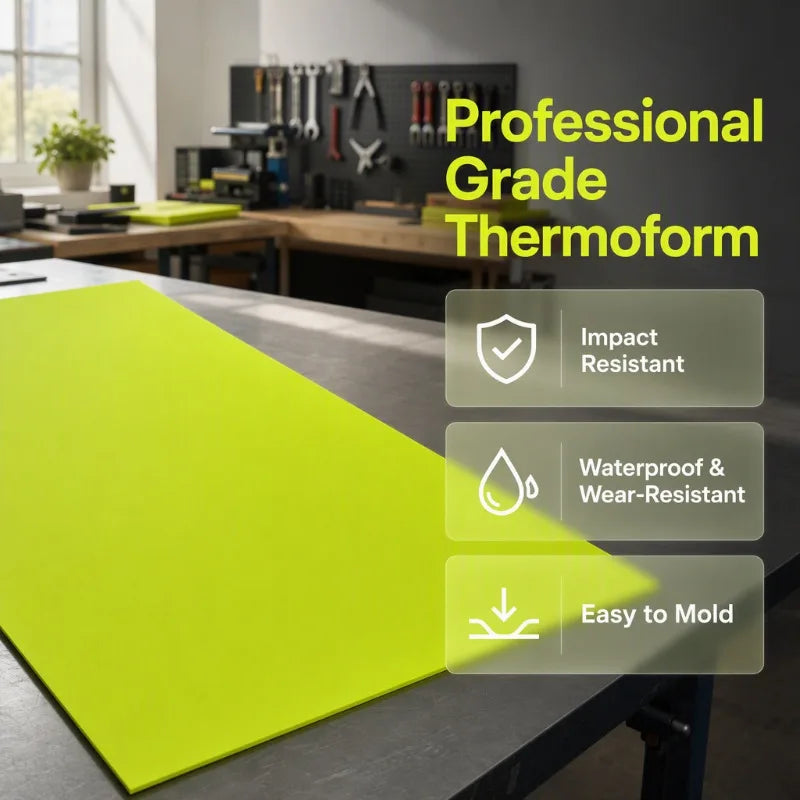 Fluorescent Green Kydex Sheet for Knife Sheath & Holster Making Kydex Thermoplastic Sheet Qst