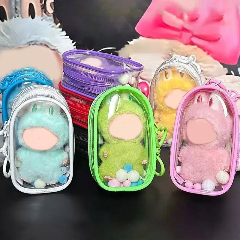 Stretch Cloth Plush Toy Protective Cover & Transparent Strap Plush Toy Cover Qme
