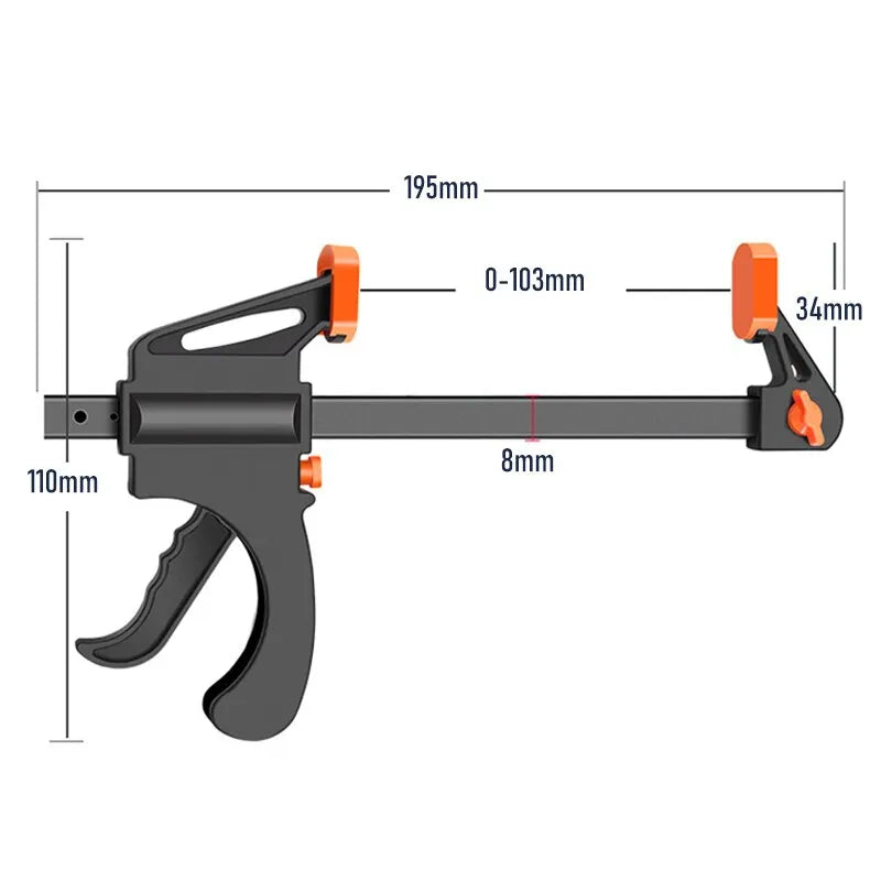4-Inch Quick Ratchet Woodworking Clamp Clip Set – 2 or 5 Pcs Woodworking Clamp Qst