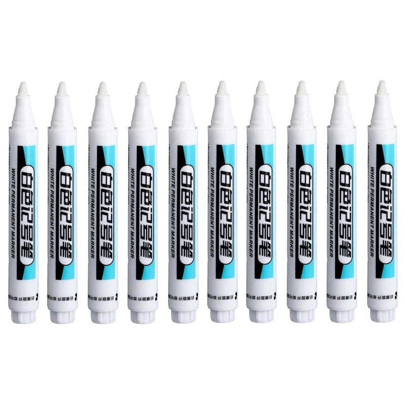 White Permanent Paint Marker Pens | 0.7mm Waterproof Tip