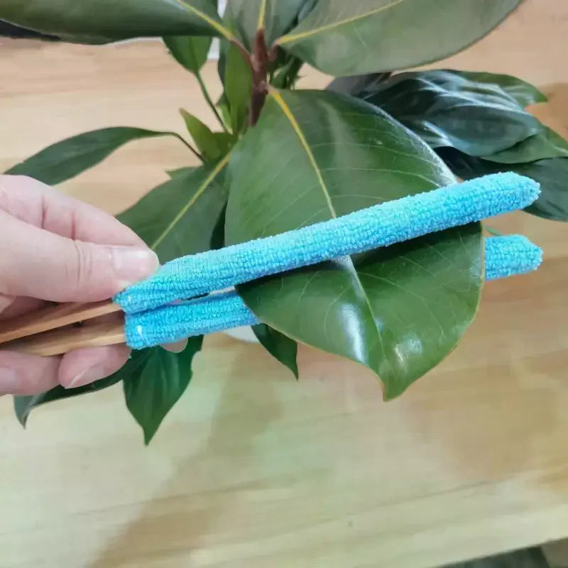 Leaf Cleaning Tongs – Bamboo Handle Plant Brush Plant Cleaning Brush Qme