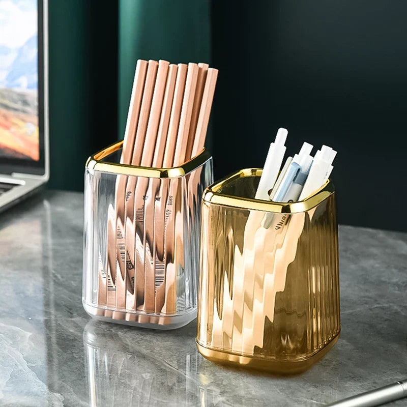 Pen & Makeup Brush Organizer – Desk Lipstick & Sundries Holder Desktop Organizer Qme