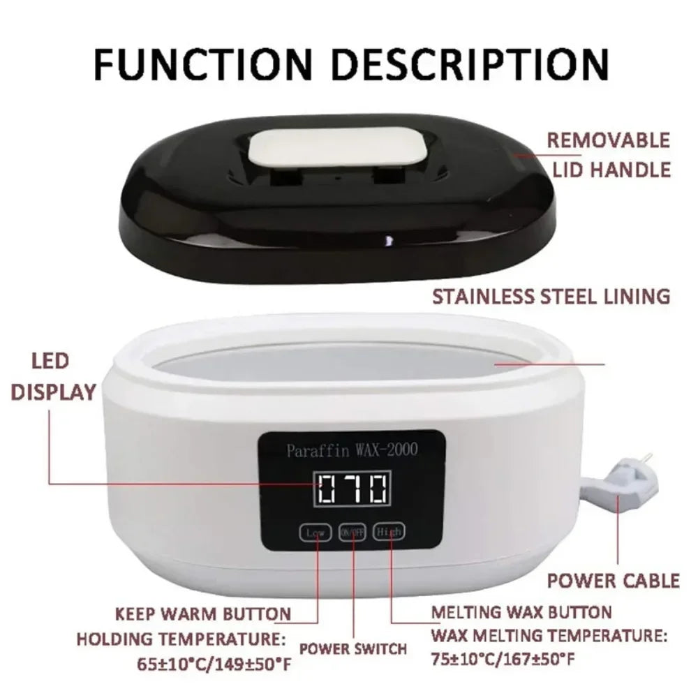 2L Paraffin Wax Warmer Bath Kit – Hand & Foot Spa Machine Paraffin Wax Warmer Qst
