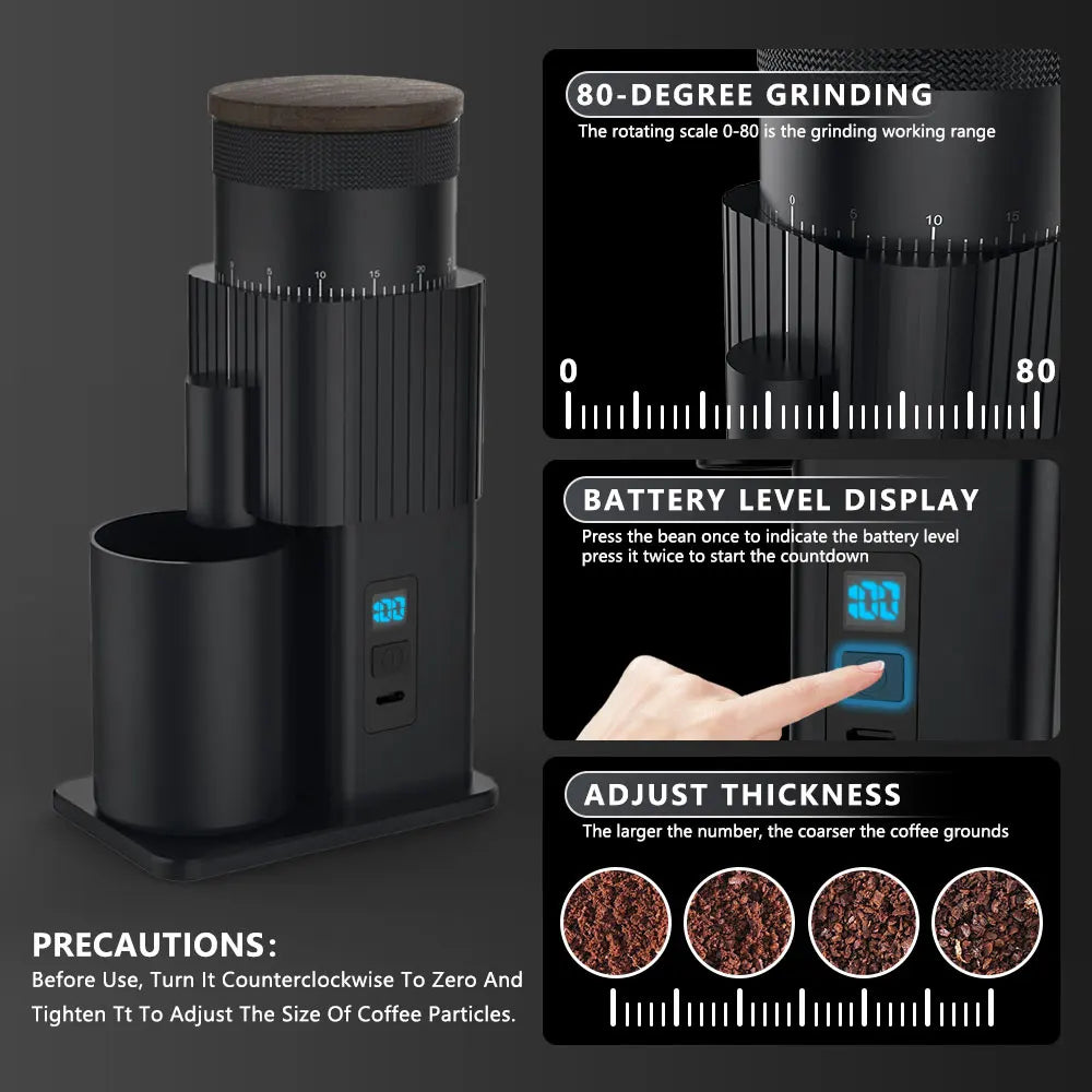 USB Rechargeable Portable Electric Coffee Grinder | Qme Electric Coffee Grinder Qme
