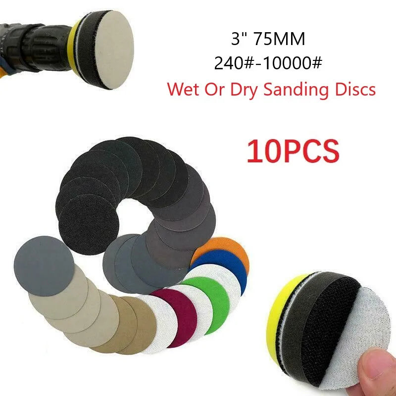 Wet Dry Hook & Loop Silicon Carbide Sanding Discs 240–10000 Sanding Discs Qme
