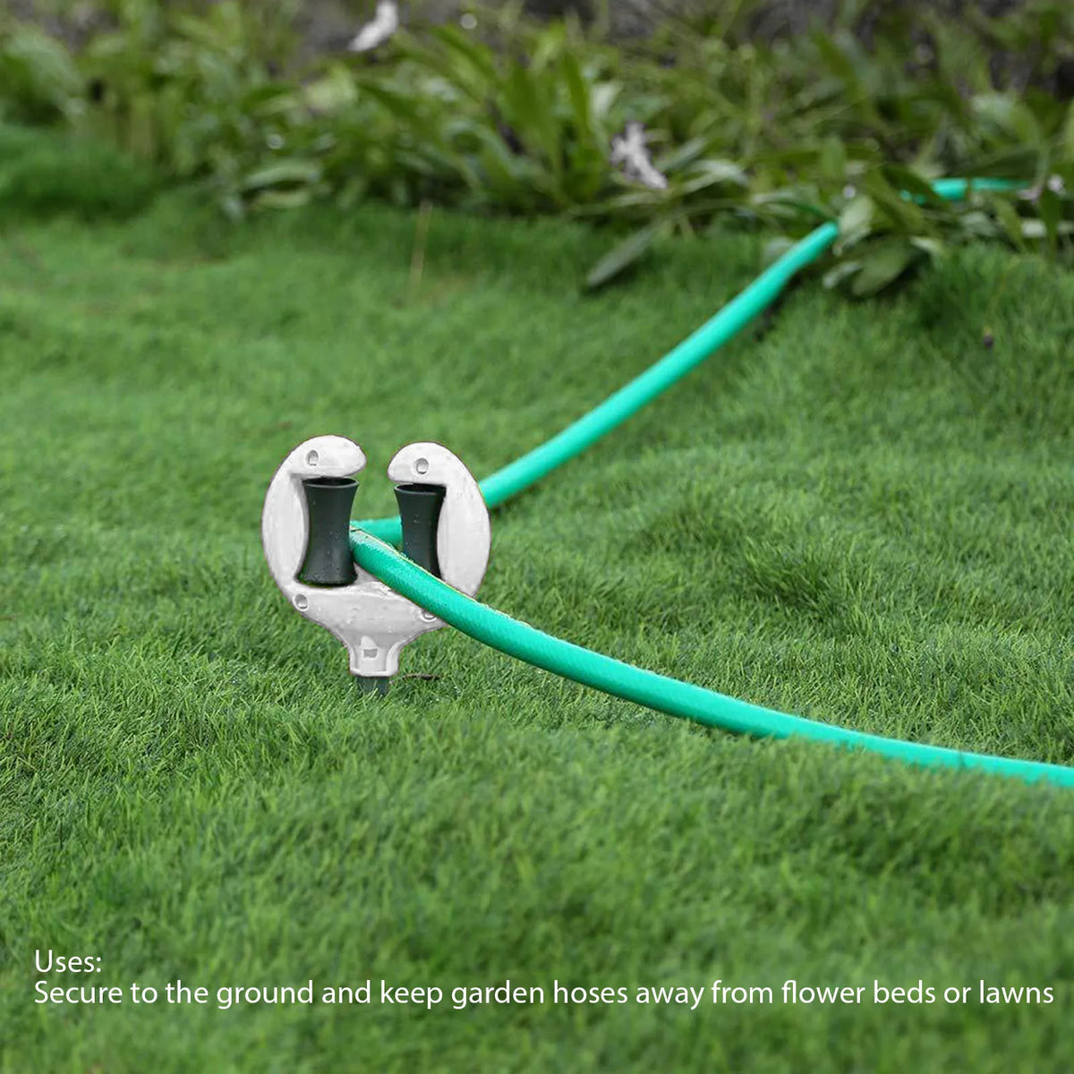 Garden Hose Guide Spike Roller – Metal Hose Positioning Stake Hose Guide Stake Qme