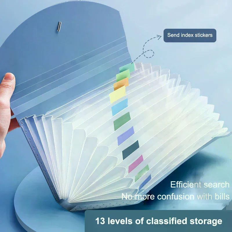 13-Pocket Accordion File Folder & Document Organizer Accordion File Organizer Qme