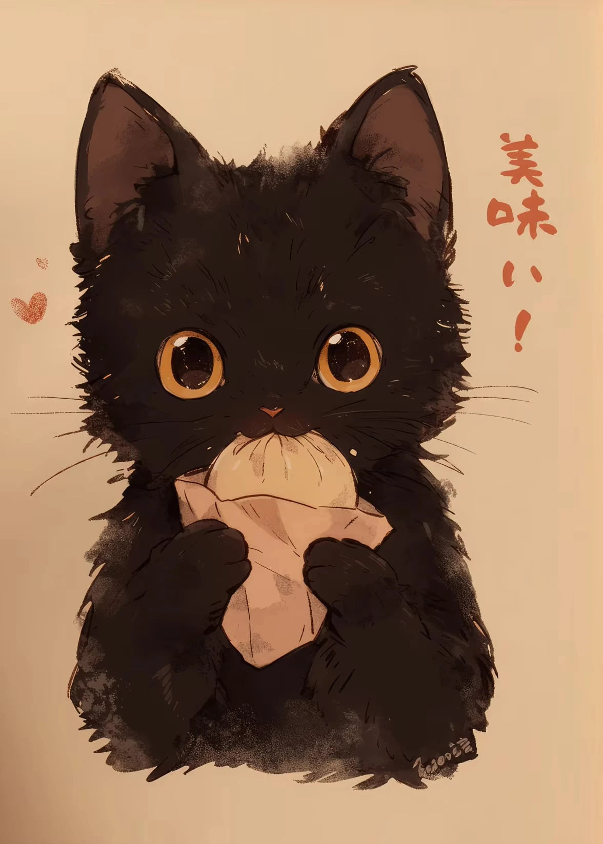 Japanese Sushi Chef Cat Canvas Print – Kitchen Wall Art Decor Canvas Wall Art Qst 12 40X60cm No Framed