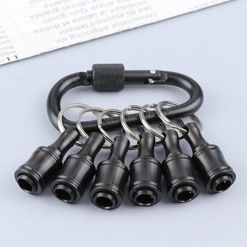 Keychain Hex Screwdriver Bit Holder & Drill Adapter Screwdriver Bit Holder Qme