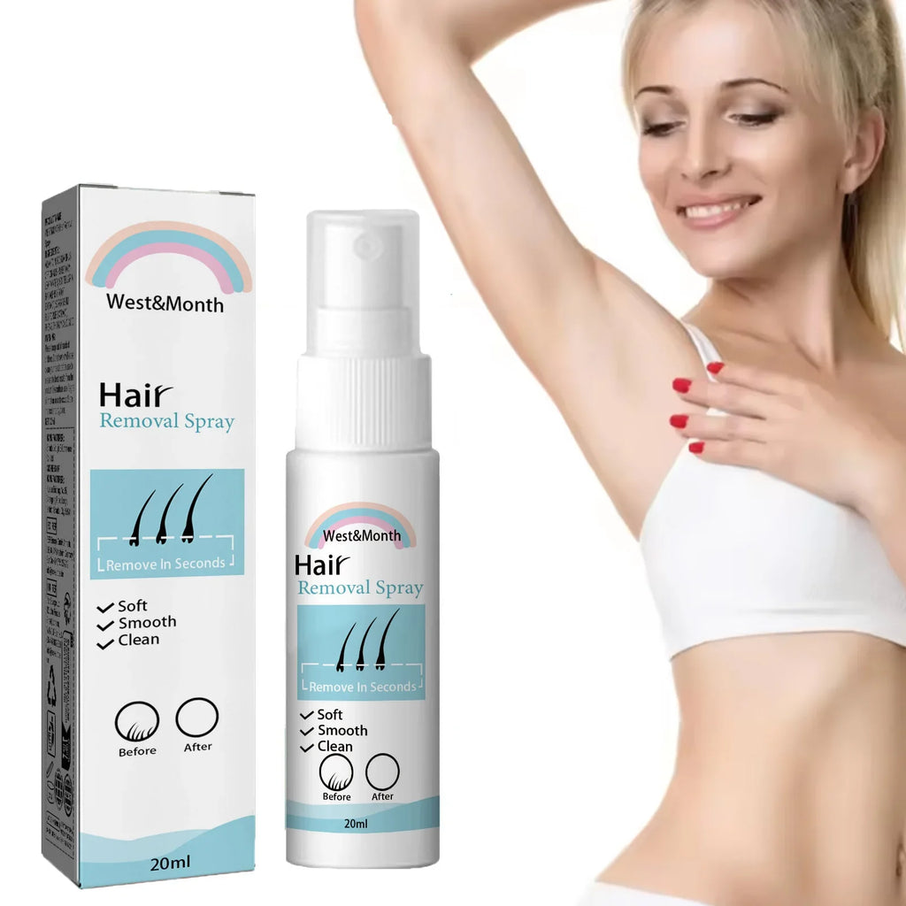 Natural Hair Removal Spray & Growth Inhibitor | Body Depilatory Spray Qme