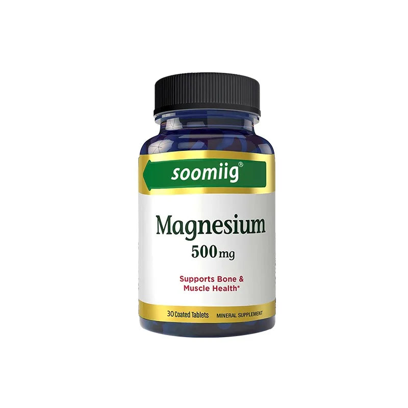 Magnesium Oxide 500mg Capsules – Bone & Muscle Support Mineral Supplement Qst 30 capsules-1 bottle