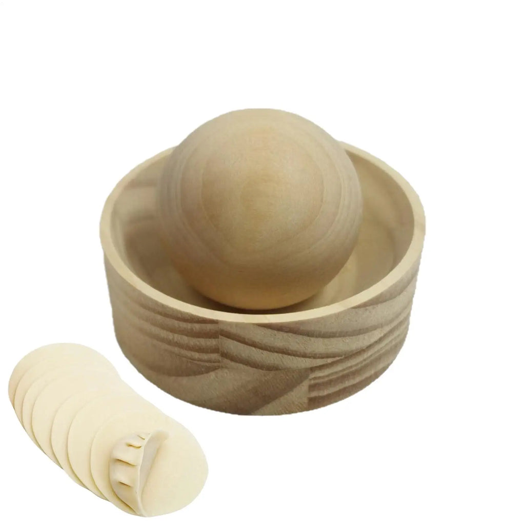 Wooden Dumpling Skin Press & Dough Wrapper Mold Tool Dough Press Mold Qme