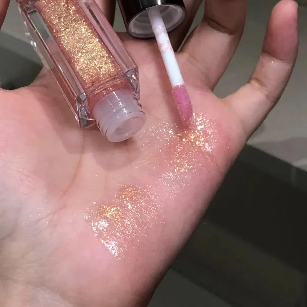 Multichrome Diamond Shimmer Lip Gloss – Glitter Metallic Shimmer Lip Gloss Qme