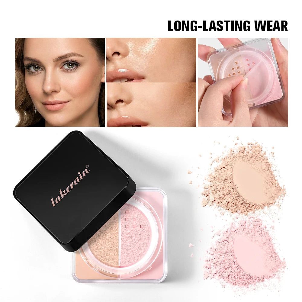 Dual Color Baking Loose Setting Powder – Matte Oil Control Setting Face Powder Qst