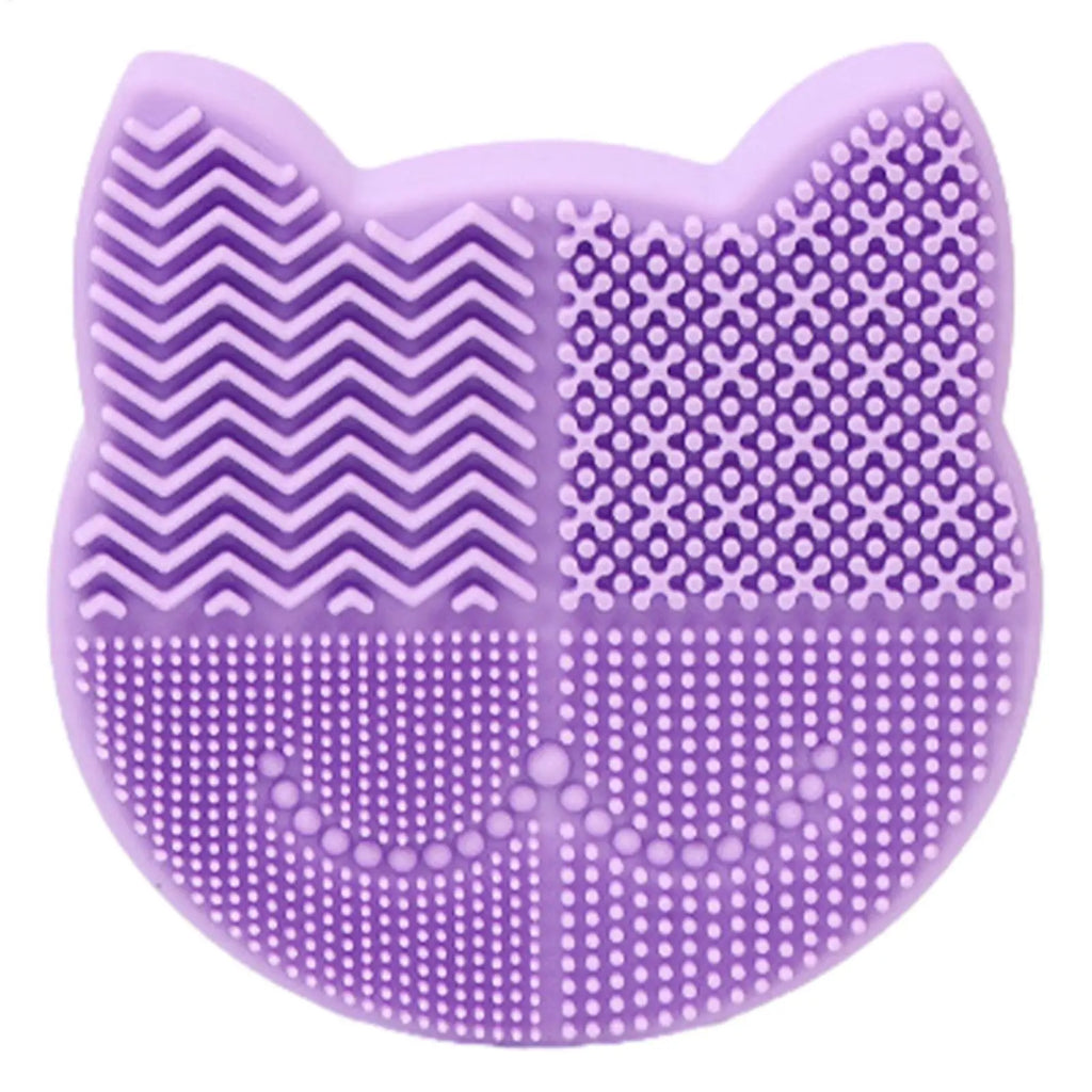 Silicone Makeup Brush Cleaner Scrubbing Tray & Washing Mat Makeup Brush Cleaner Qme