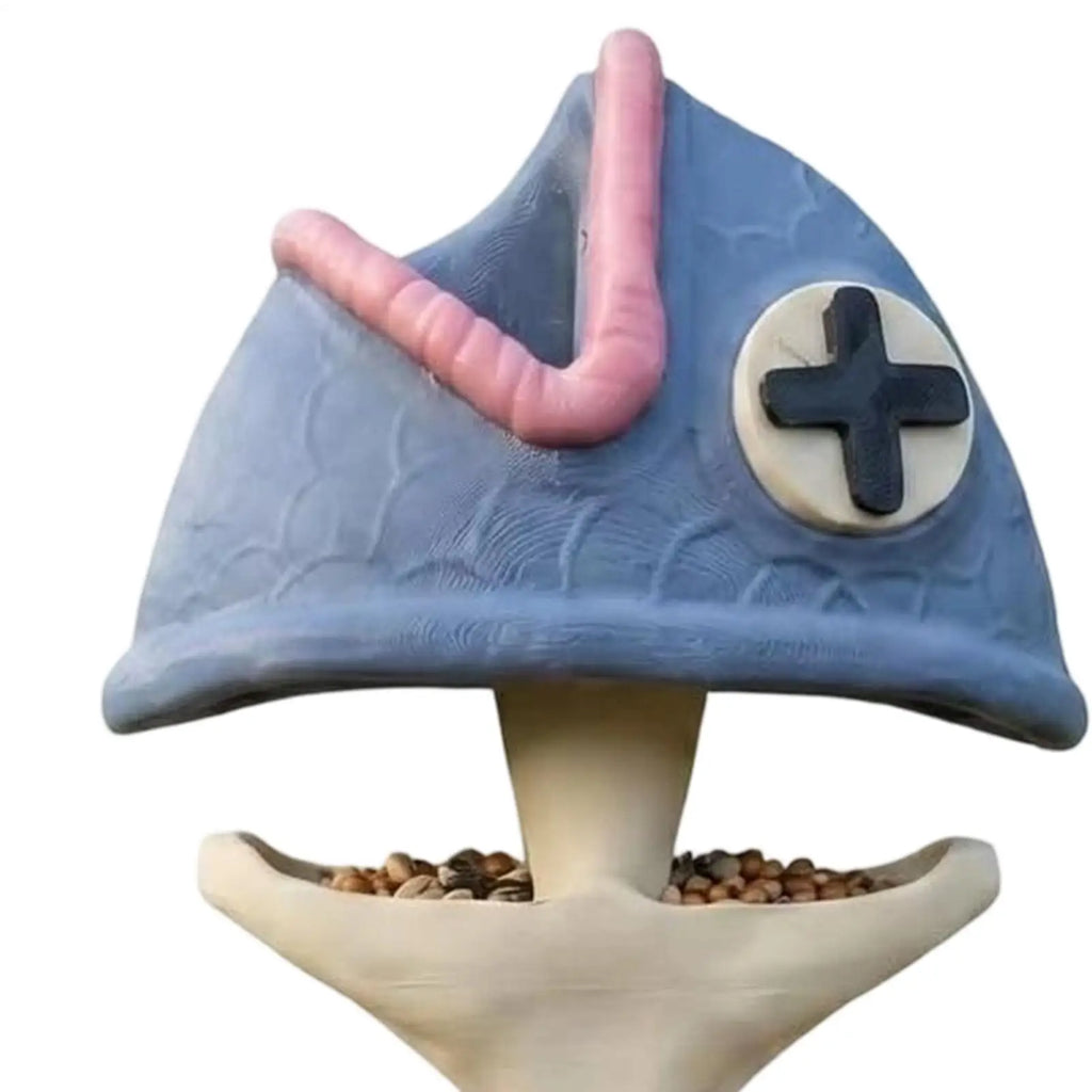 Novelty Fish Bone Bird Feeder – Resin Outdoor Garden Décor Novelty Bird Feeder Qme
