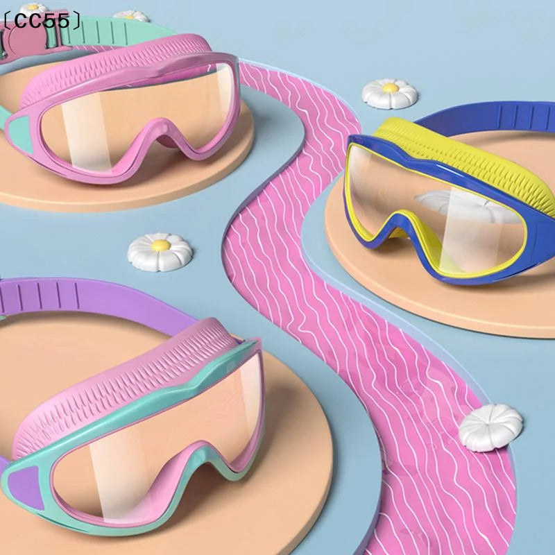 Kids Anti-Fog Wide-View Swimming Goggles – Boys & Girls Kids Swim Goggles Qst