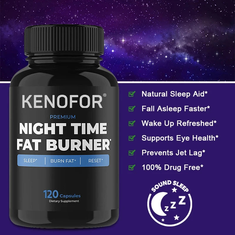 Kenofor Nighttime Metabolism Booster Capsules | Sleep Support Weight Support Supplement Qst