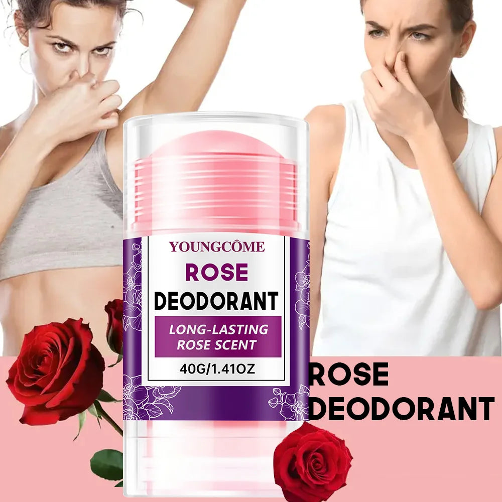 YOUNGCOME Rose Deodorant Stick – Women's Antiperspirant Deodorant Stick Qst